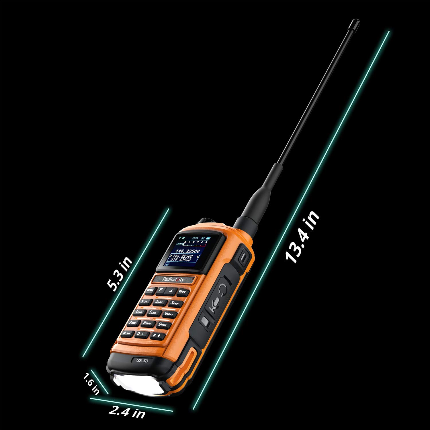 [2025 Upgraded Version] Radioddity GS-5B 8W Dual Band Ham Radio Handheld, Support Chirp & APP Programming, BT Headsets Connection, Channel Sync, IP56 Rainproof, Dual PTT, 512CH, 2000mAh USB-C Battery - Image 7