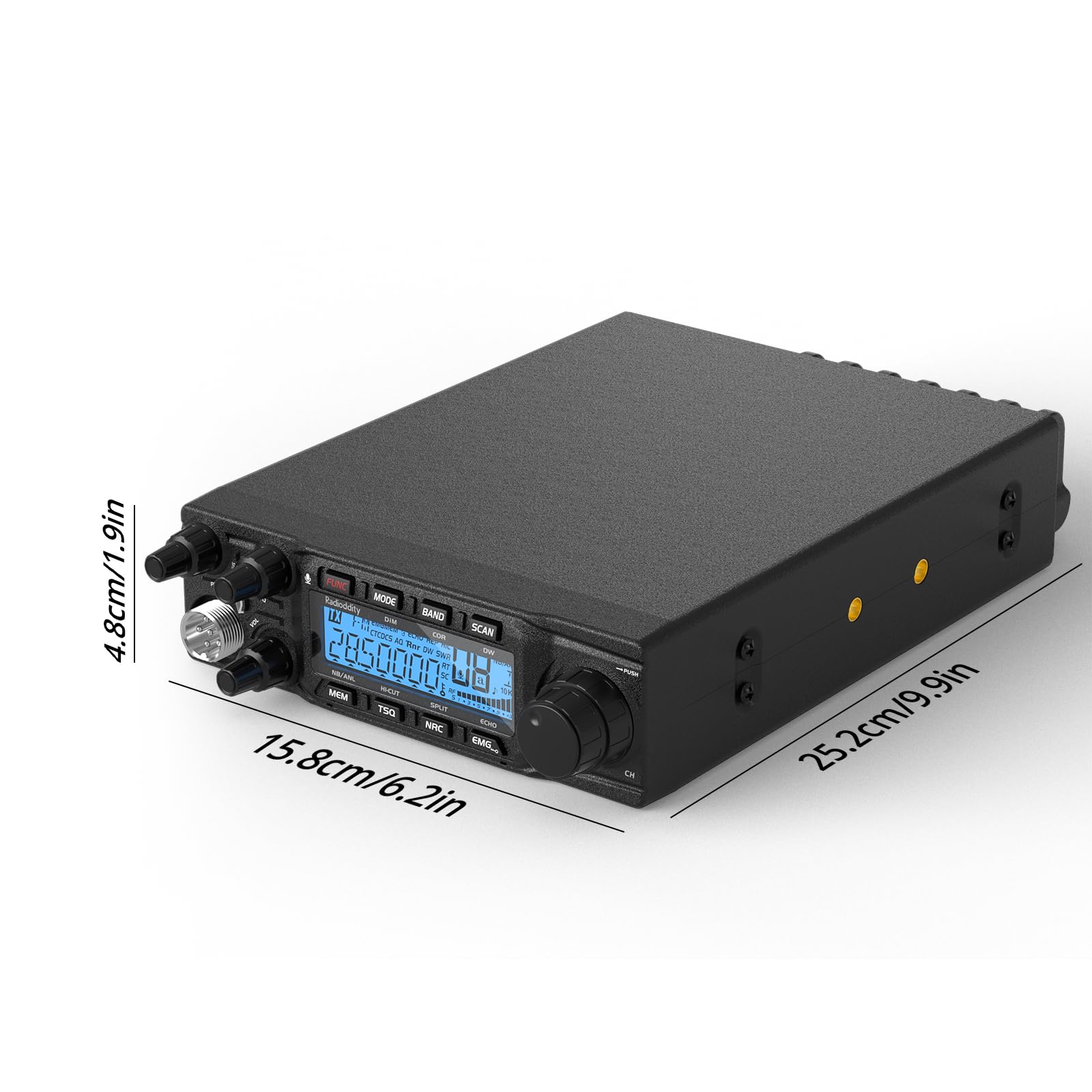Radioddity QT80 10 Meter Radio, 80W High Power Amateur Ham Radio, SSB/AM/FM/PA Mobile Transceiver with RX & TX Noise Reduction, CTCSS/DCS, ASQ, SWR High Alert - Image 8