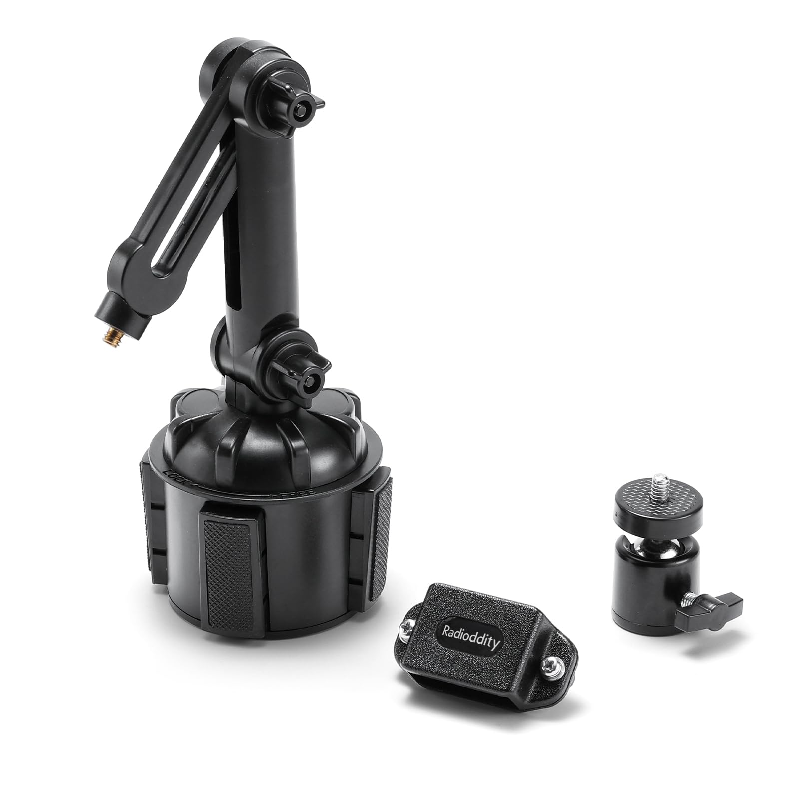 Radioddity RH1 Cup Holder Radio Mount, Adjustable Length and Height, Secure and Stable for Handheld Radio, Car Mobile Radio, Two Way Radio, Walkie Talkies - Image 6