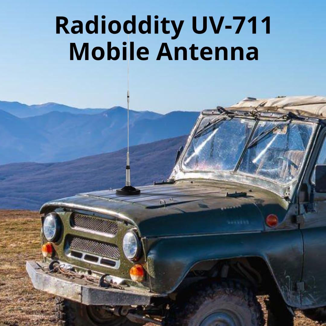 Radioddity UV-711 Whip Antenna 31inch UHF/VHF Dual Band 144/430Mhz High Gain Stainless Steel Mobile Antenna PL-259 (UHF-Male) Connector for Ham Mobile Radio Transceiver - Image 6